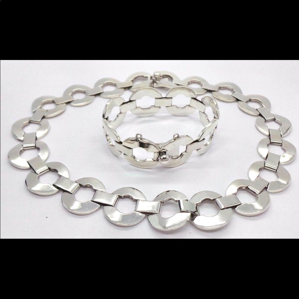 Mexican Designer STERLING SILVER NECKLACE BRACELET